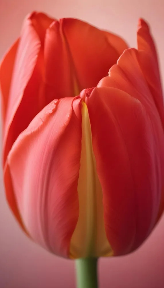 Close Up Of A Pink And White Tulip Flower With Soft Focus Showing The Delicate Petals And Stamen 3 0ae7