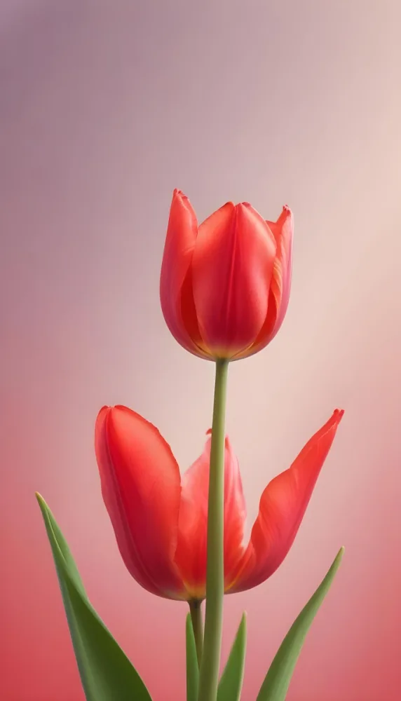 Close Up Of A Pink And White Tulip Flower With Soft Focus Showing The Delicate Petals And Stamen 5 1fcd
