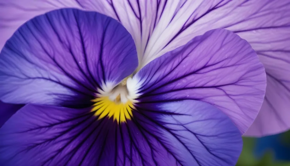 Close Up Of A Vibrant Purple Pansy Flower With Soft Petals And A Deep Blue Center 11 272f