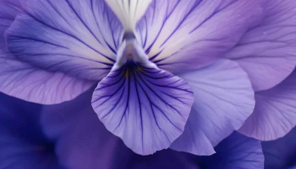 Close Up Of A Vibrant Purple Pansy Flower With Soft Petals And A Deep Blue Center 23 1484