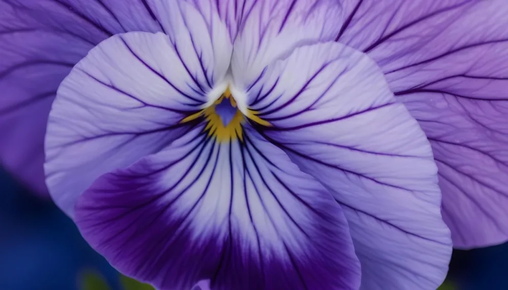 Close Up Of A Vibrant Purple Pansy Flower With Soft Petals And A Deep Blue Center 7 Fe5e