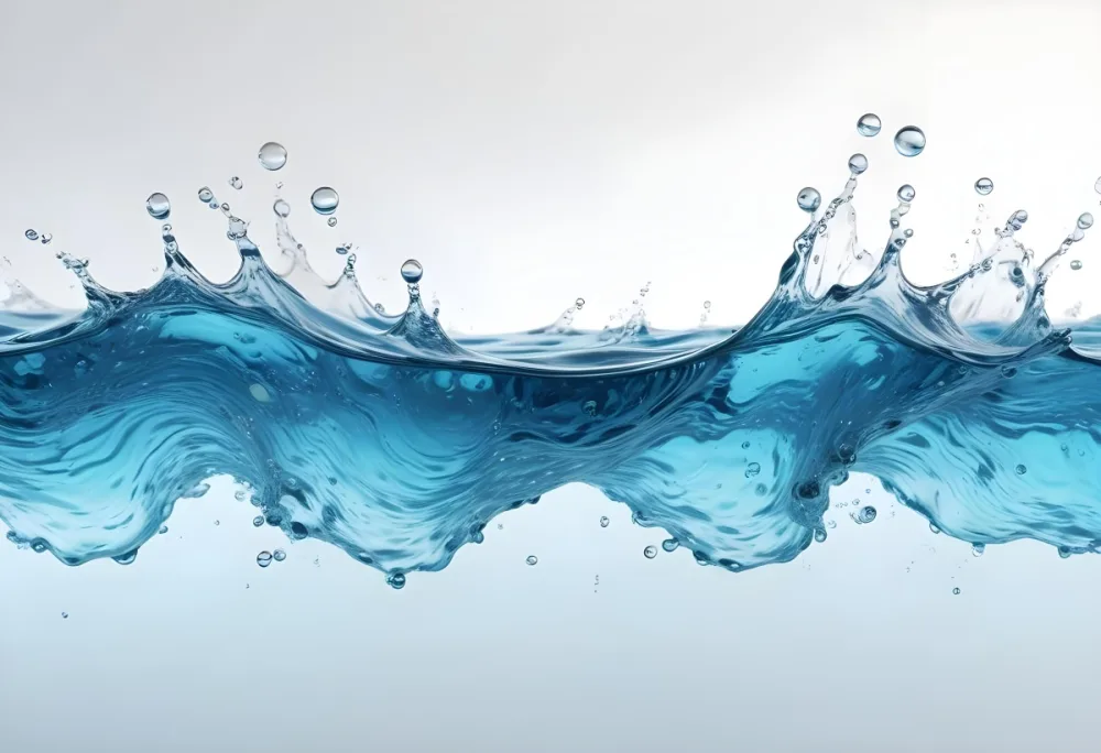 Close Up Of Clear Blue Water With Bubbles And Ripples Creating A Dynamic And Refreshing Visual Effect Against A Bright White Background 21 3b1b