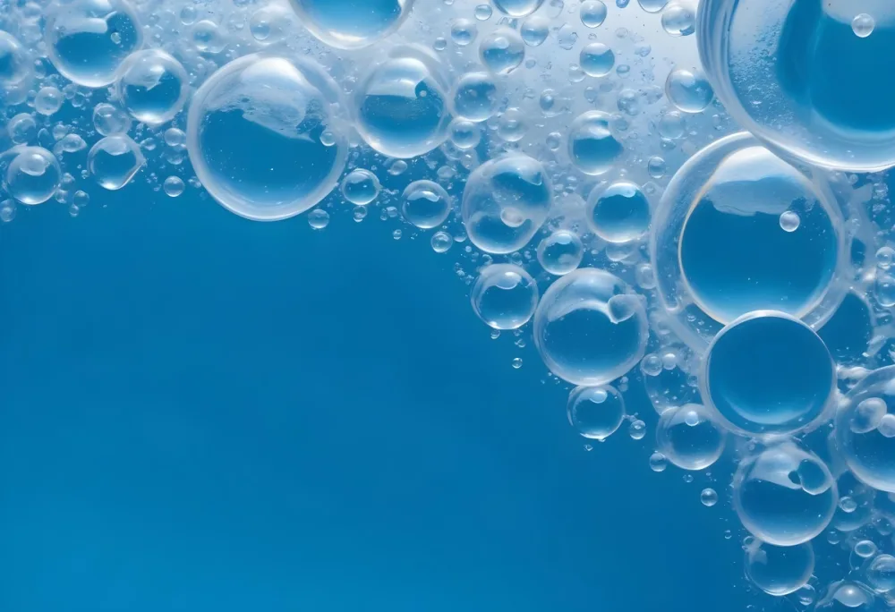 Close Up Of White Soap Bubbles With Different Sizes On A White Background Some Bubbles Are Broken Top View 15 948d