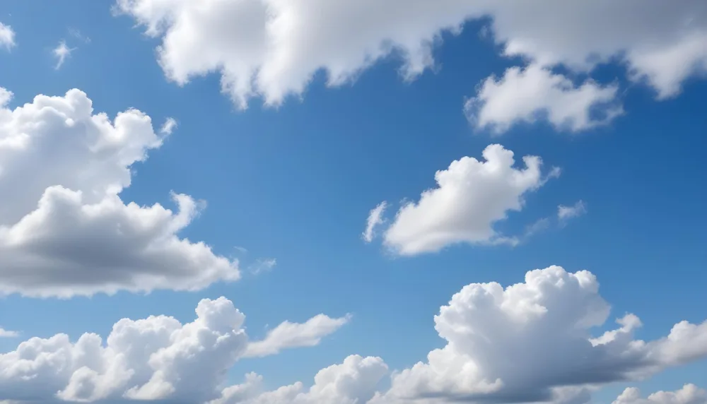 Cloudy Blue Sky With Wispy White Clouds 14 E180