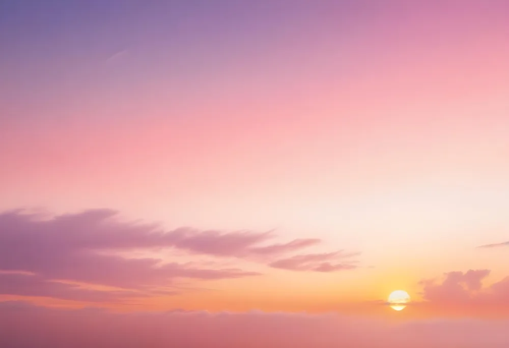 Colorful Sunset Sky With Soft Gradient Colors Ranging From Pink To Orange And Yellow 17 A1a3
