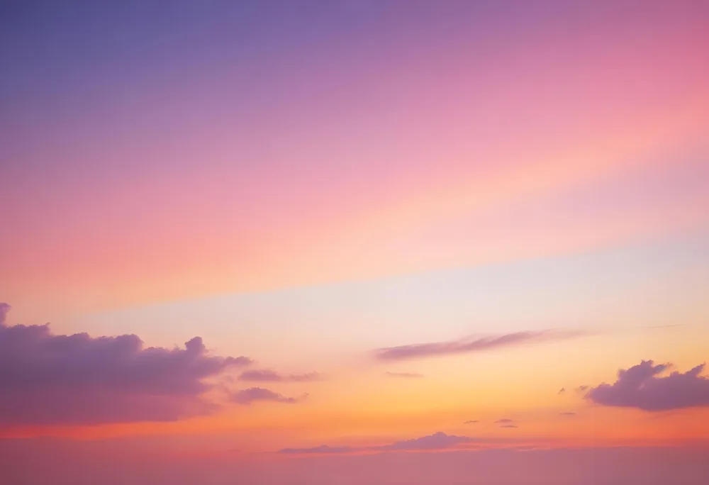 Colorful Sunset Sky With Soft Gradient Colors Ranging From Pink To Orange And Yellow 22 F371