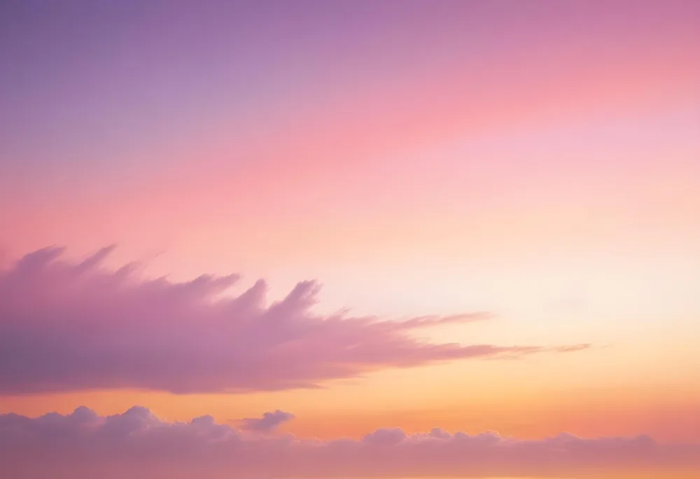 Colorful Sunset Sky With Soft Gradient Colors Ranging From Pink To Orange And Yellow 7 2592