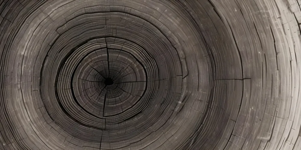 Concentric Rings Of A Tree Trunk Showing The Growth Patterns And Age Of The Tree The Image Has A Monochromatic Earthy Tone With The Focus On The Intricate Details And Textures Of The Wood 10 Fd2a