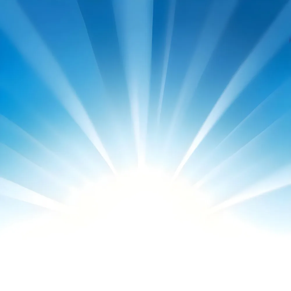 Digital Painting A Bright Radiant Light Source At The Center With Rays Extending Outward Against A Gradient Blue Background Transitioning To A Lighter Shade Towards The Bottom The Overall Effect Creates A Sense Of Ill 3 F82f