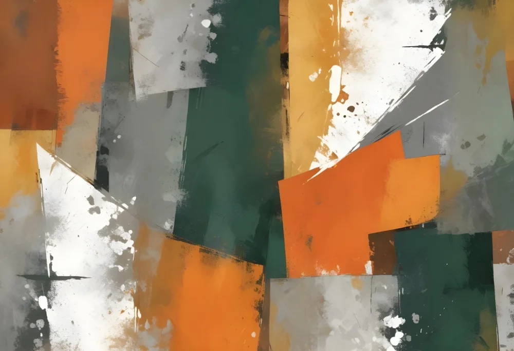 Digital Painting A Textured Surface Featuring A Mix Of Earthy Tones Predominantly Orange Yellow And Gray With Patches Of White And Dark Green The Composition Resembles Weathered Stone Showcasing A Variety Of Patte 15 Ce62