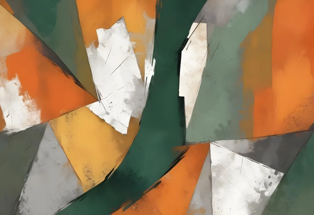 Digital Painting A Textured Surface Featuring A Mix Of Earthy Tones Predominantly Orange Yellow And Gray With Patches Of White And Dark Green The Composition Resembles Weathered Stone Showcasing A Variety Of Patte 8 965e