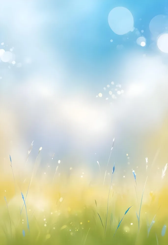 Digital Painting Abstract Background With A Blend Of Blue White And Yellow Colors Creating A Soft And Dreamy Bokeh Effect Suggestive Of A Sunny Day In A Field Bold And Slim Lines Brush Strokes 7 33a9