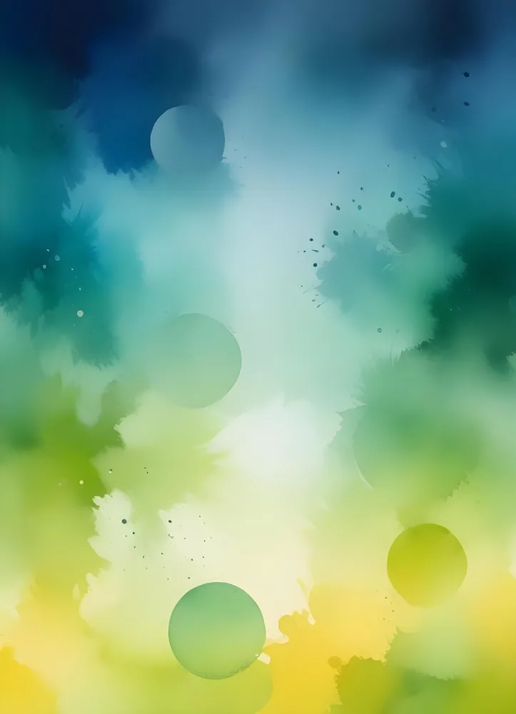 Digital Painting Abstract Background With A Gradient Of Blue Green And Yellow With Some Blurred Circles And A Soft Texture Creating A Dreamy And Ethereal Atmosphere Bold And Slim Lines Brush Strokes 84 2028