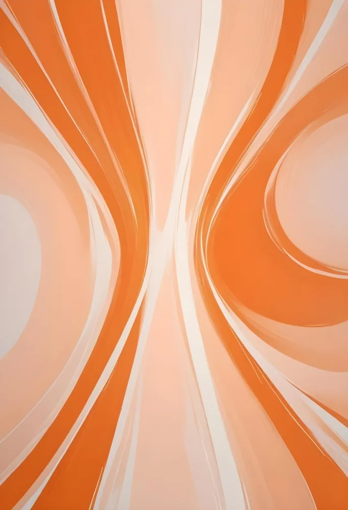 Digital Painting Abstract Orange And White Wavy Background Bold And Slim Lines Brush Strokes 9 8129