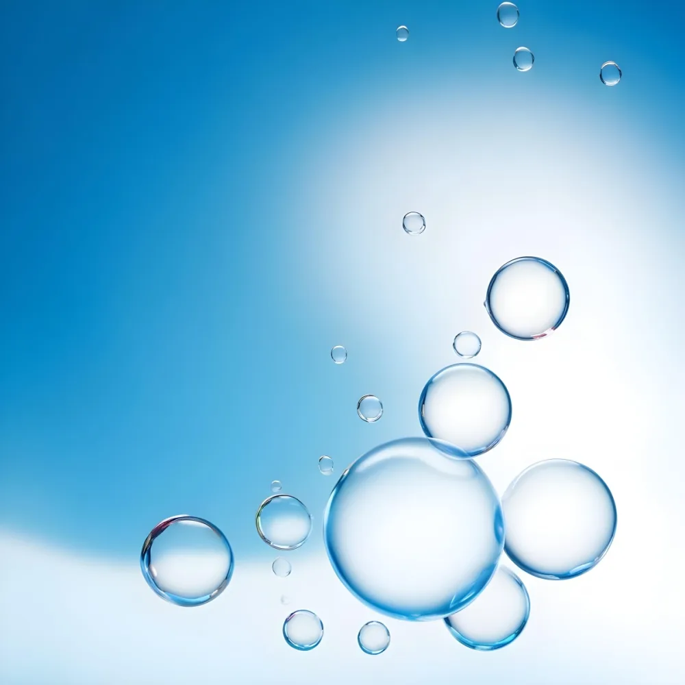 Digital Painting Bubbles Of Different Sizes Floating In The Air Some Of Them Are Grouped Together Light Blue Background With Some Blue Spots Bold And Slim Lines Brush Strokes 28 3389
