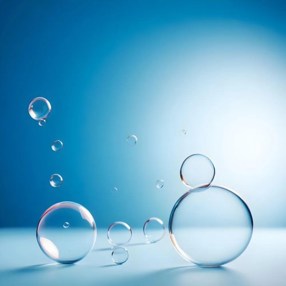 Digital Painting Bubbles Of Different Sizes Floating In The Air Some Of Them Are Grouped Together Light Blue Background With Some Blue Spots Bold And Slim Lines Brush Strokes 51 A3d2