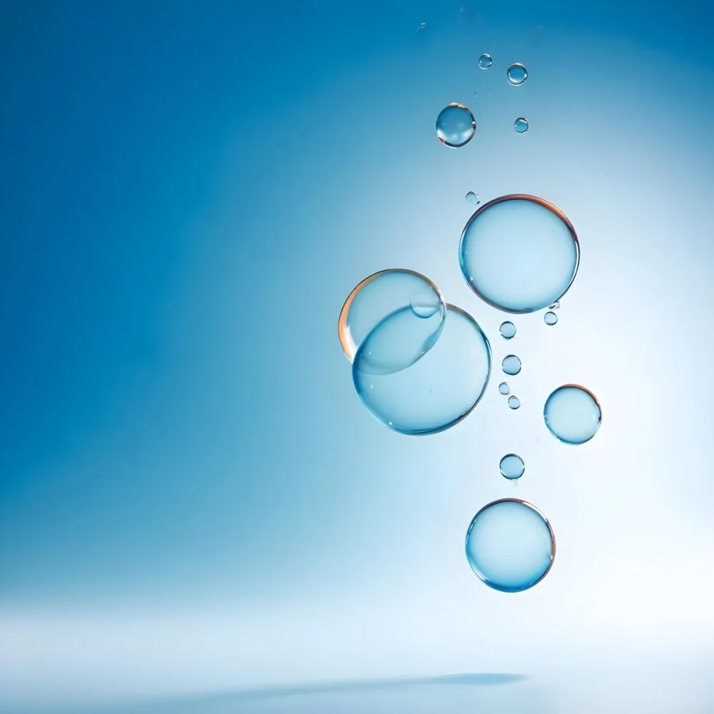 Digital Painting Bubbles Of Different Sizes Floating In The Air Some Of Them Are Grouped Together Light Blue Background With Some Blue Spots Bold And Slim Lines Brush Strokes 57 7b60