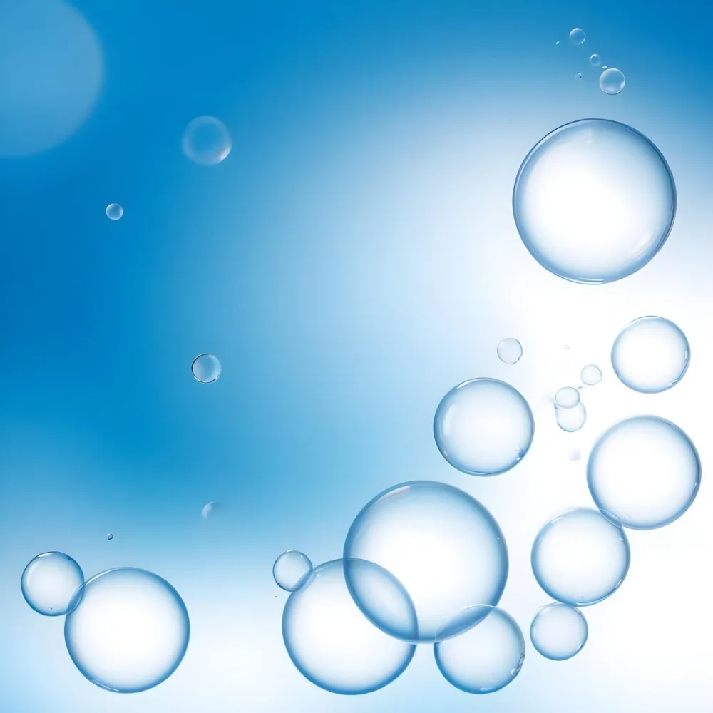 Digital Painting Bubbles Of Different Sizes Floating In The Air Some Of Them Are Grouped Together Light Blue Background With Some Blue Spots Bold And Slim Lines Brush Strokes 59 4e8d