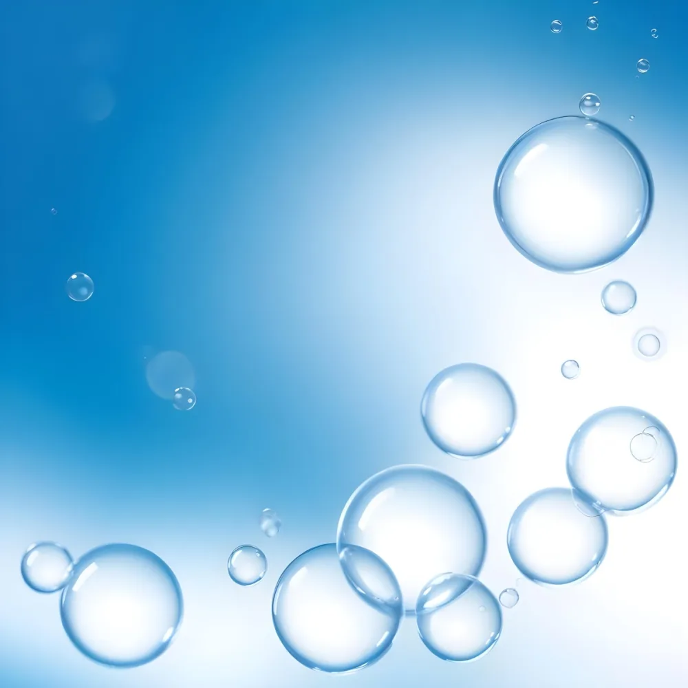 Digital Painting Bubbles Of Different Sizes Floating In The Air Some Of Them Are Grouped Together Light Blue Background With Some Blue Spots Bold And Slim Lines Brush Strokes 8 711c