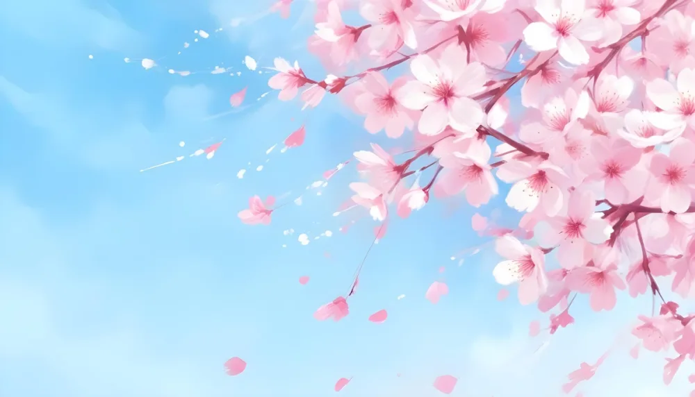 Digital Painting Cherry Blossom Tree
