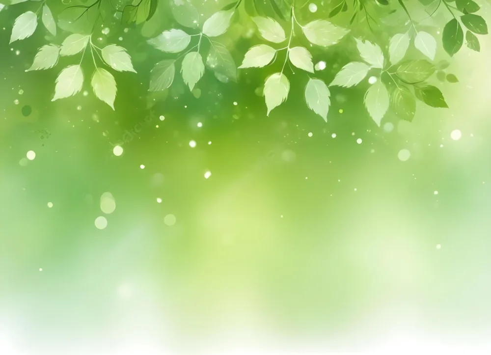 Digital Painting Green Bokeh Background With Leaves And Sparkles Light Green Gradient Abstract Spring Illustration Fresh And Vibrant Nature Inspired Design Soft And Dreamy Bold And Slim Lines Brush Strokes 17 352e
