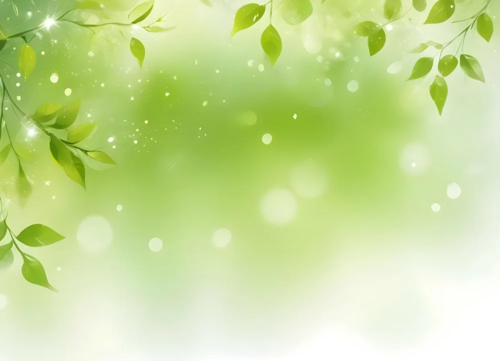 Digital Painting Green Bokeh Background With Leaves And Sparkles Light Green Gradient Abstract Spring Illustration Fresh And Vibrant Nature Inspired Design Soft And Dreamy Bold And Slim Lines Brush Strokes 26 0885