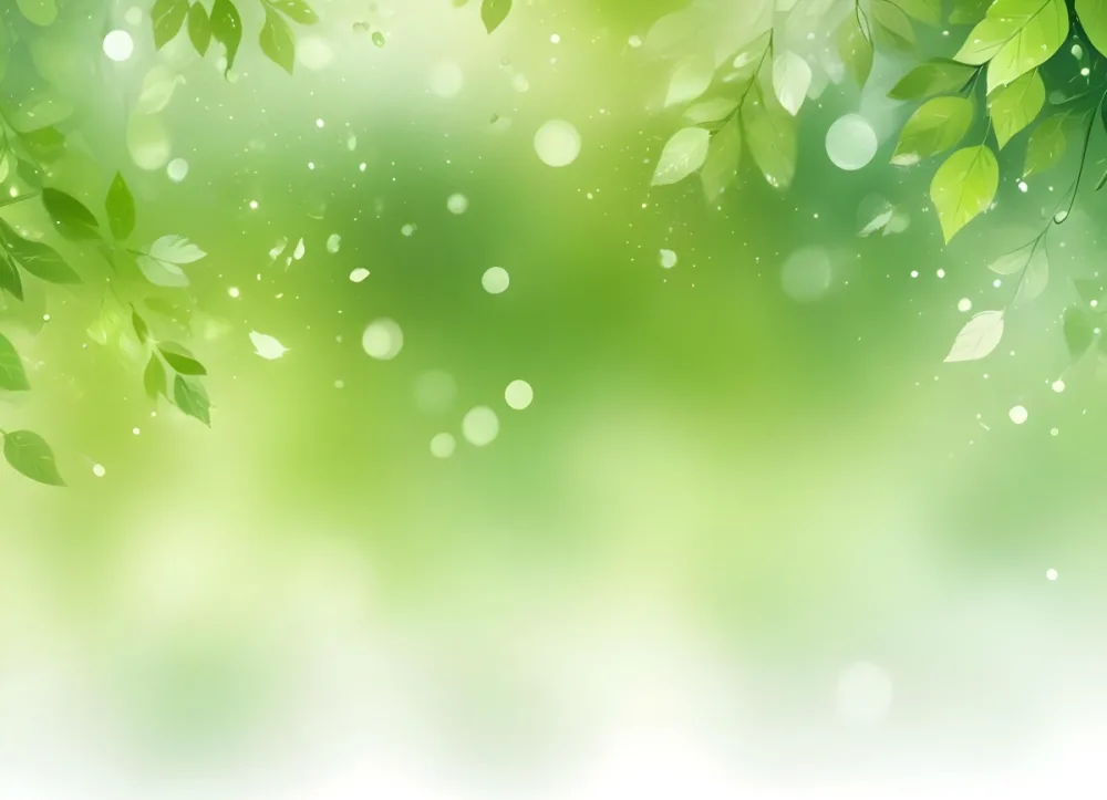 Digital Painting Green Bokeh Background With Leaves And Sparkles Light Green Gradient Abstract Spring Illustration Fresh And Vibrant Nature Inspired Design Soft And Dreamy Bold And Slim Lines Brush Strokes 42 A5b3
