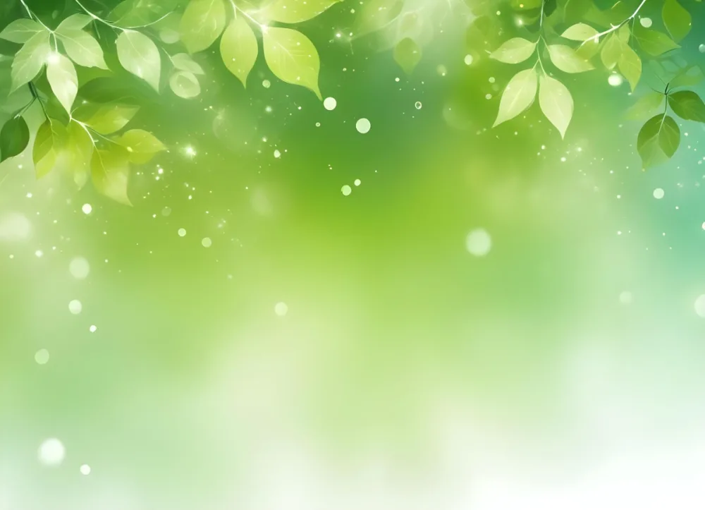 Digital Painting Green Bokeh Background With Leaves And Sparkles Light Green Gradient Abstract Spring Illustration Fresh And Vibrant Nature Inspired Design Soft And Dreamy Bold And Slim Lines Brush Strokes 50 8649