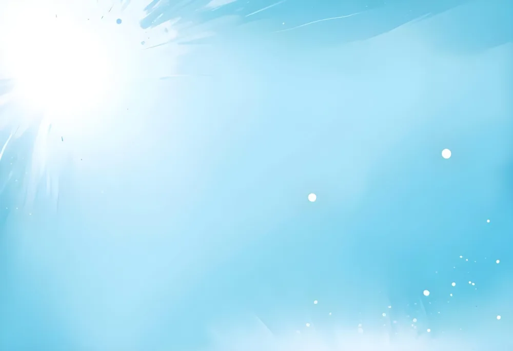 Digital Painting Light Blue Background With A Bright White Light In The Upper Left Corner And Small Blue Dots Scattered Throughout The Image Bold And Slim Lines Brush Strokes 53 043a