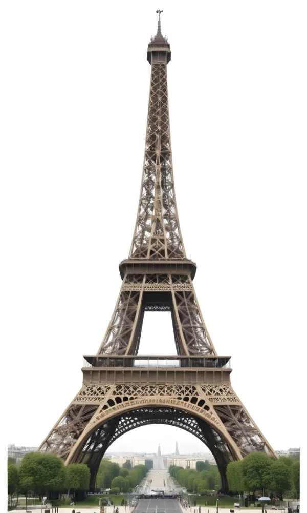 Eiffel Tower On A White Background 11 31bb