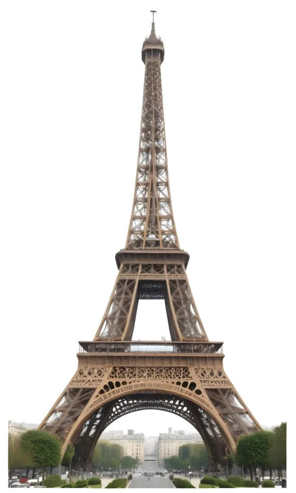 Eiffel Tower On A White Background 12 5b9c