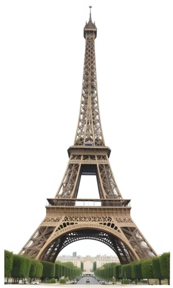 Eiffel Tower On A White Background 13 5b19