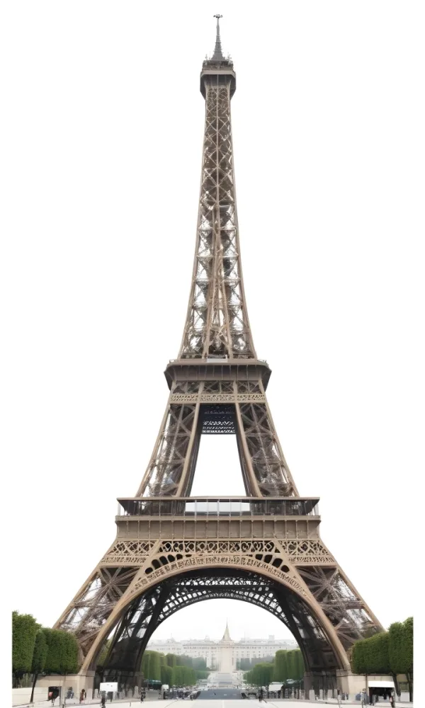 Eiffel Tower On A White Background 14 6ac8