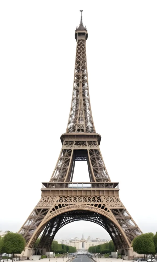 Eiffel Tower On A White Background 15 2bff