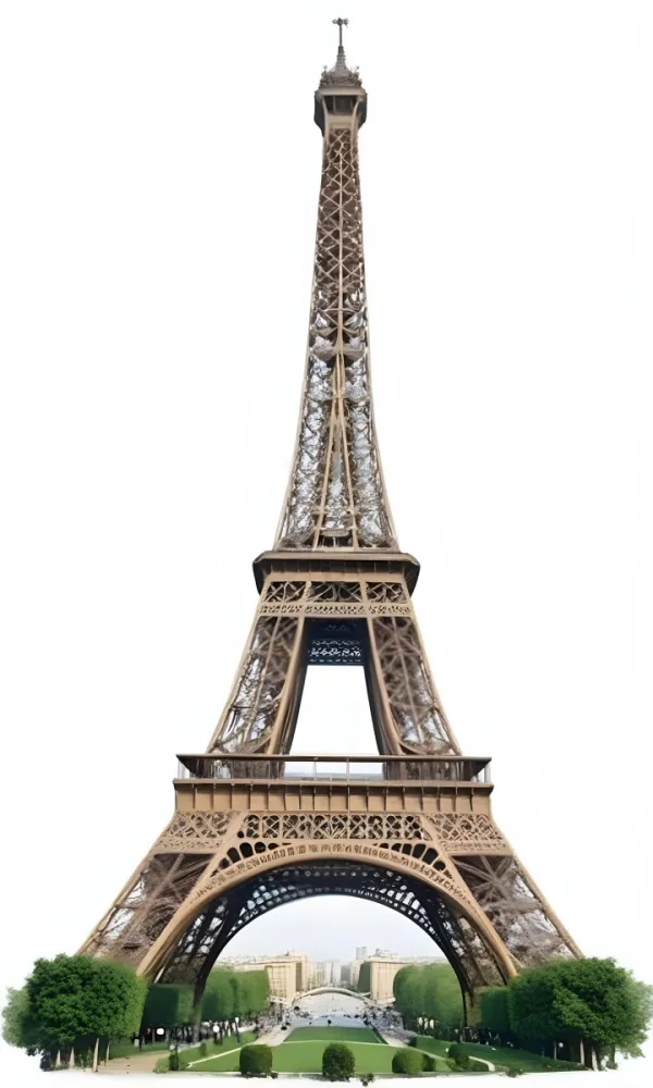 Eiffel Tower On A White Background 17 4fc9