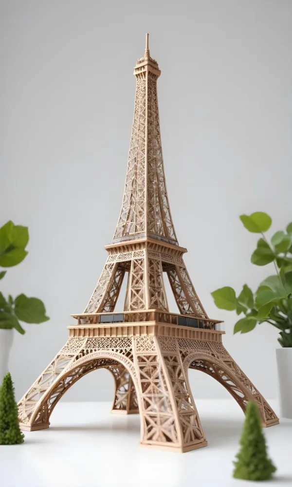 Eiffel Tower On A White Background 18 Cb44