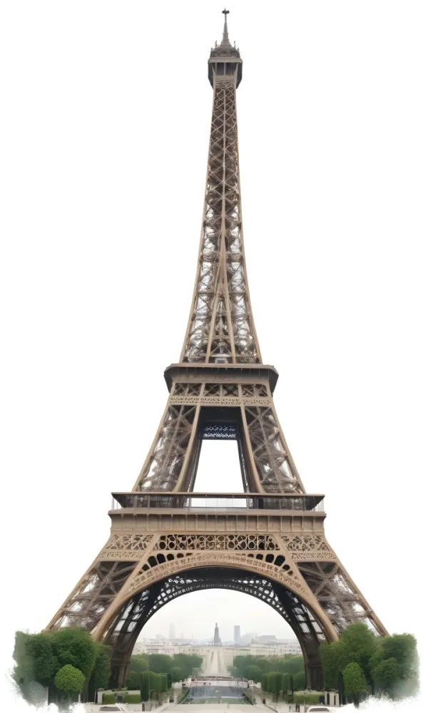 Eiffel Tower On A White Background 25 7aed