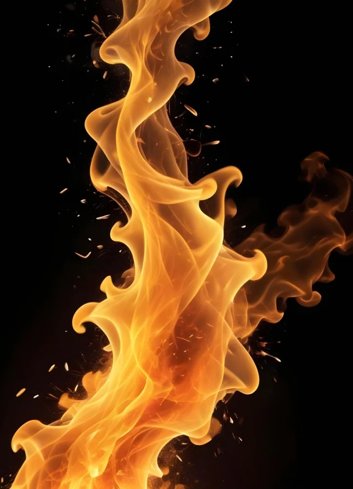 Flames With Sparks And Smoke Vibrant Orange And Yellow Hues Rising Against A Dark Background Creating A Dynamic And Intense Visual Effect 22 93c9