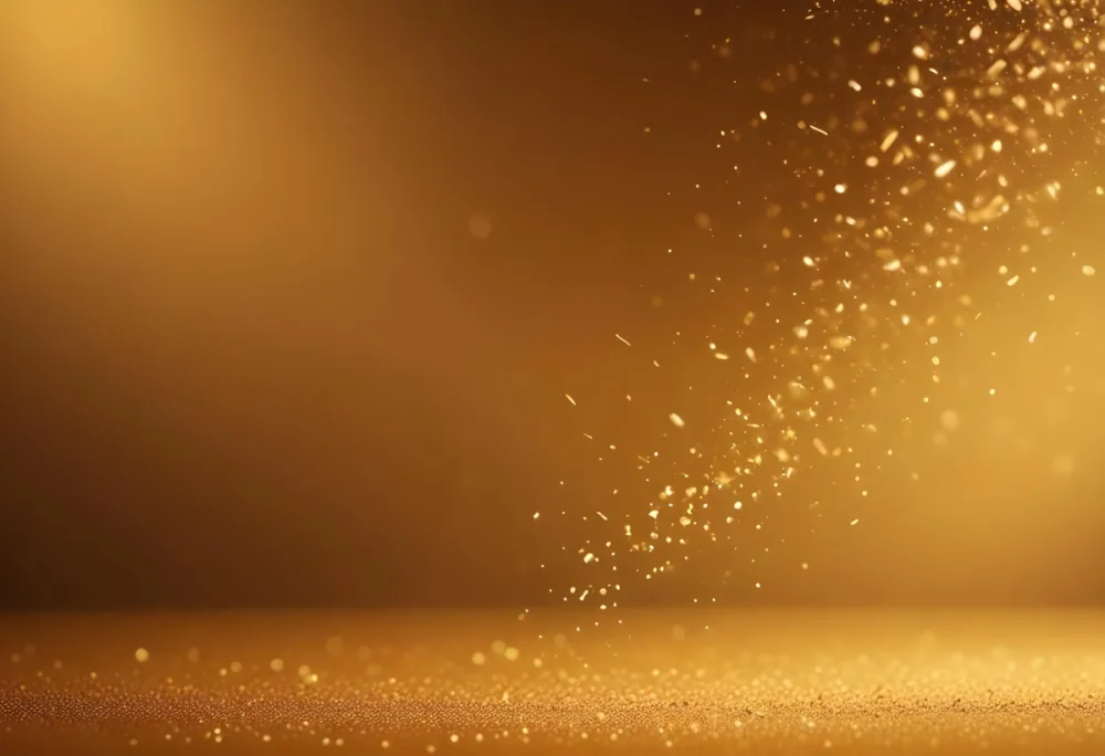 Glittering Golden Particles On A Warm Amber Colored Background 1 0460