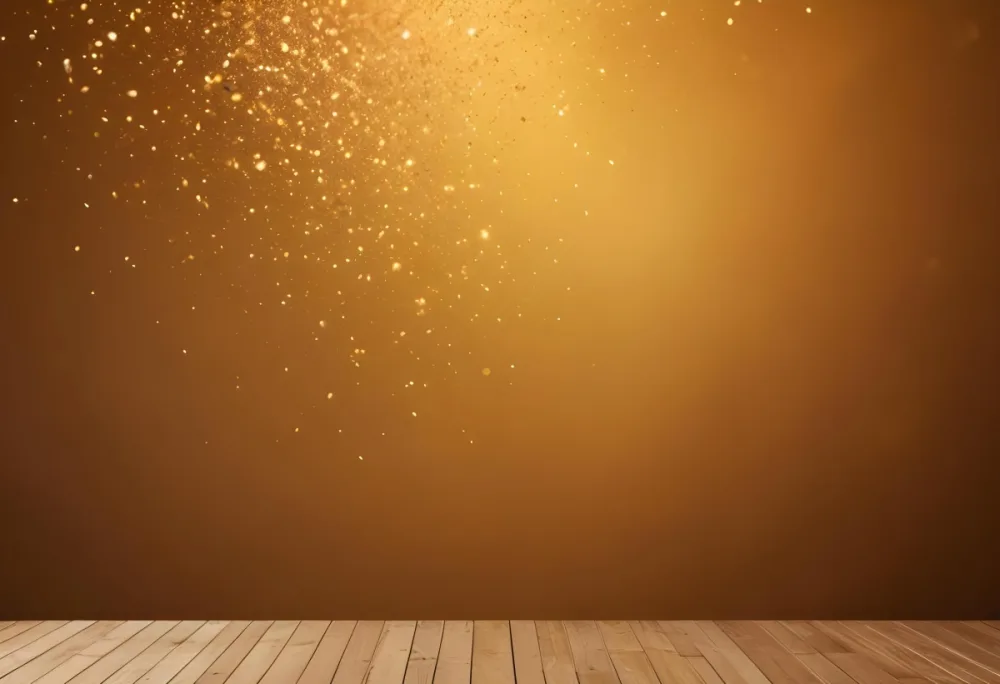 Glittering Golden Particles On A Warm Amber Colored Background 13 6170