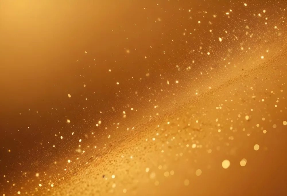Glittering Golden Particles On A Warm Amber Colored Background 21 D51a