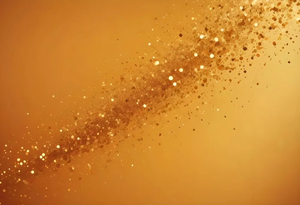 Glittering Golden Particles On A Warm Amber Colored Background 26 83a7