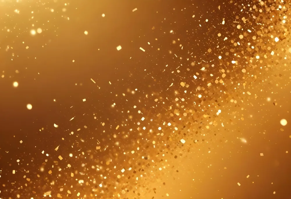 Glittering Golden Particles On A Warm Amber Colored Background 33 709c