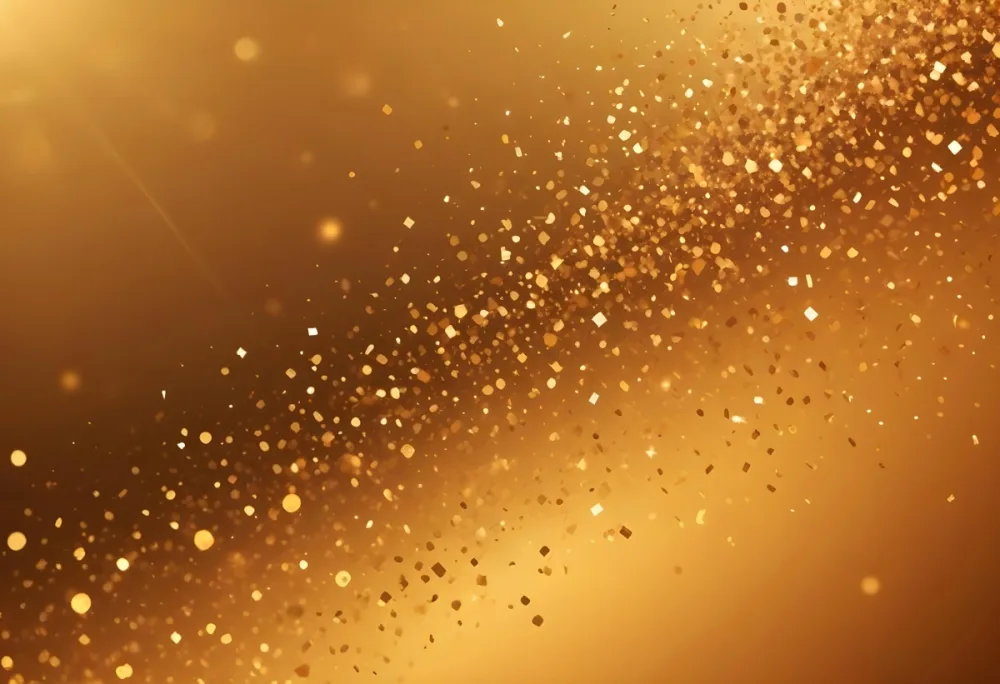 Glittering Golden Particles On A Warm Amber Colored Background 34 Af68