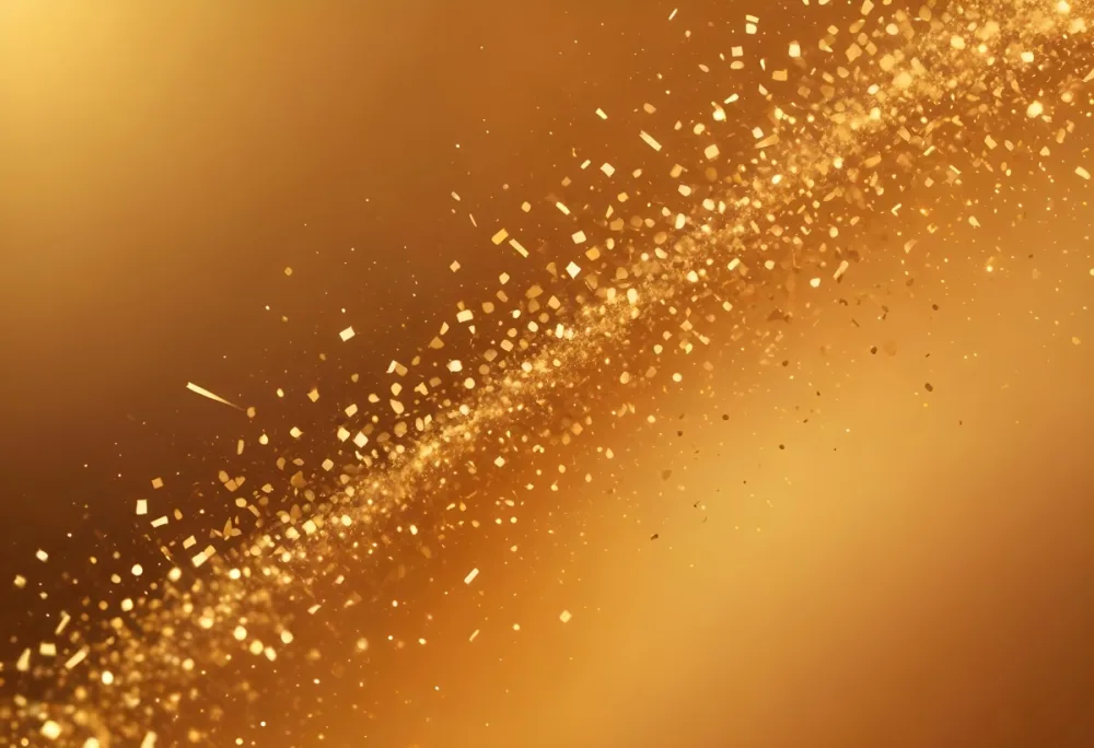 Glittering Golden Particles On A Warm Amber Colored Background 37 85e0