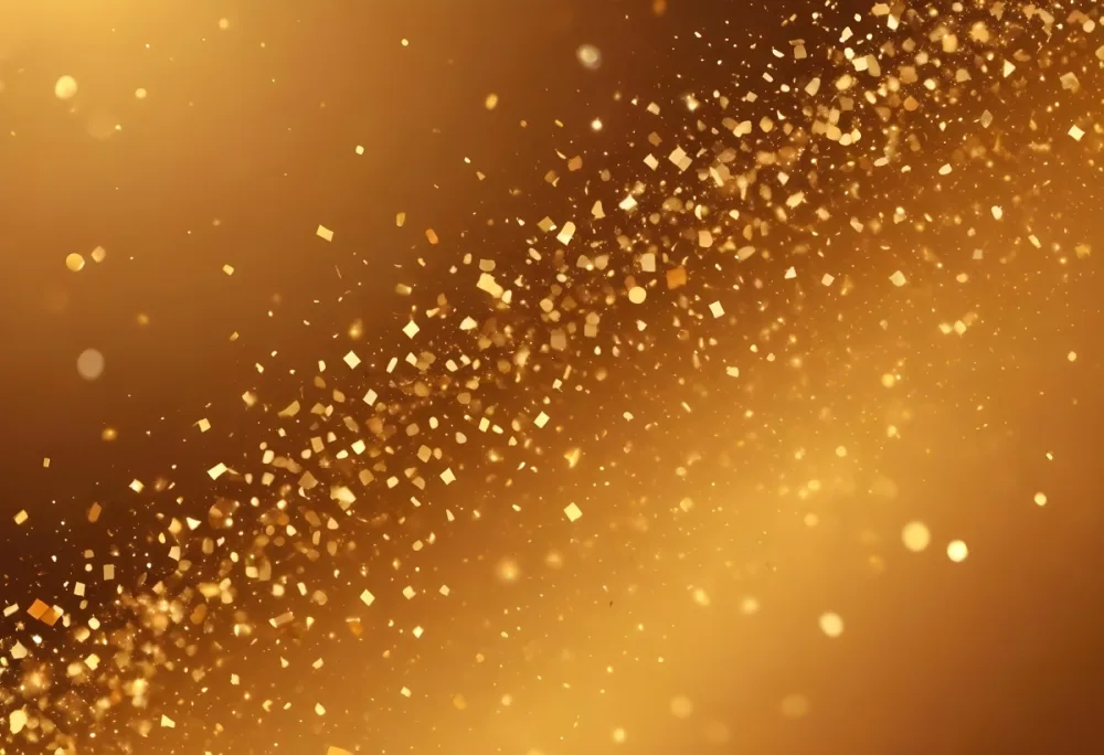 Glittering Golden Particles On A Warm Amber Colored Background 39 6b33