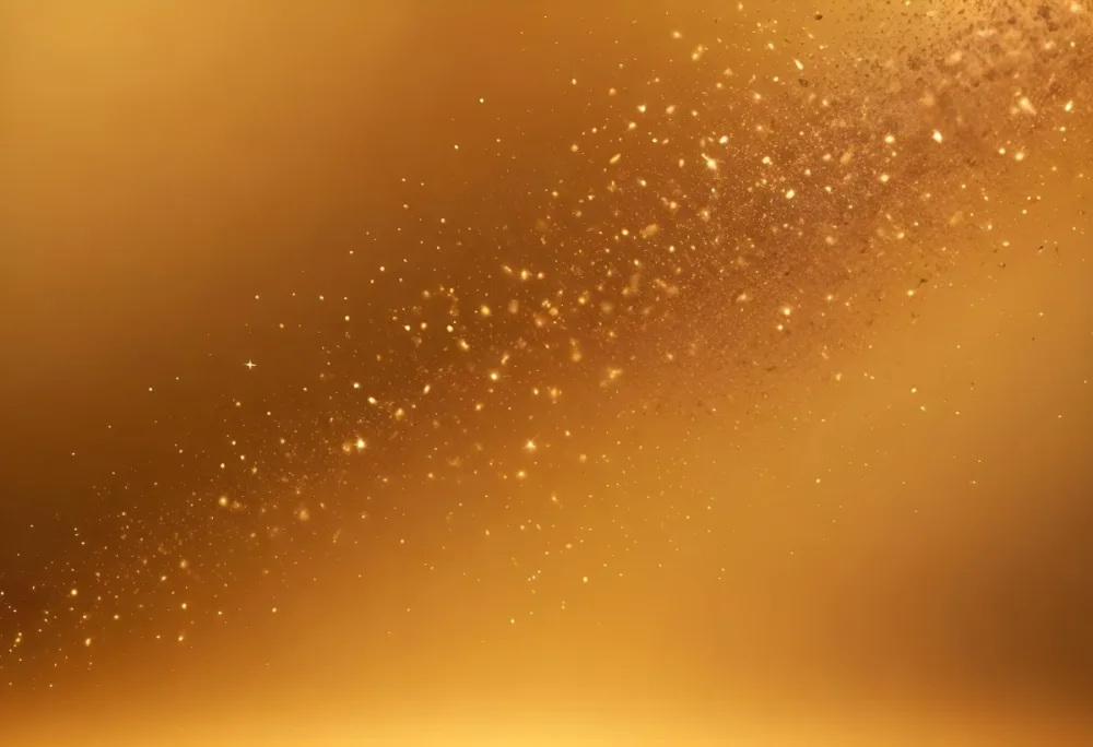 Glittering Golden Particles On A Warm Amber Colored Background 8 A9c1