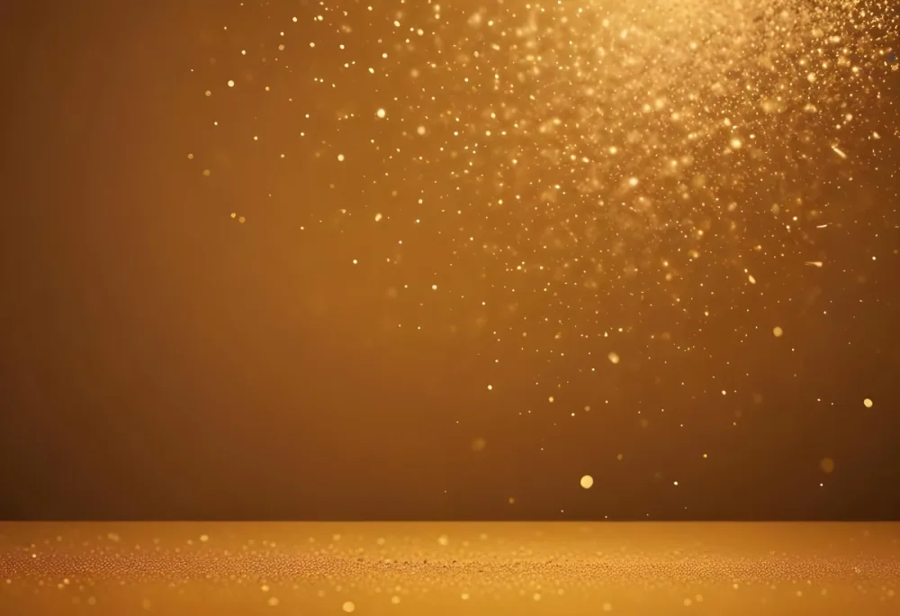 Glittering Golden Particles On A Warm Amber Colored Background 9 6519