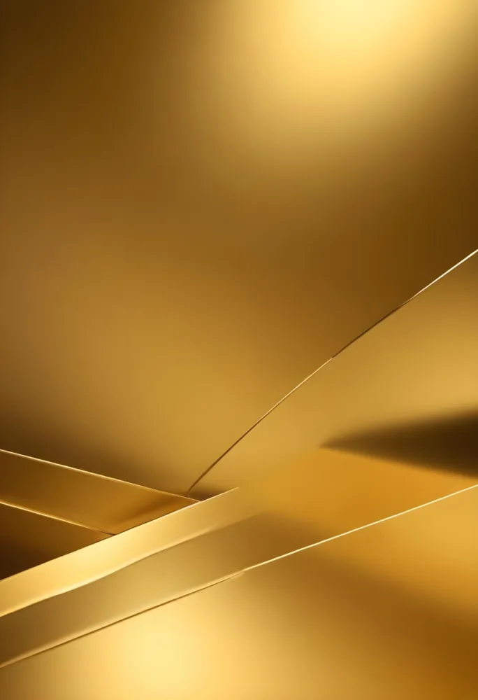 Golden Metallic Surface With Diagonal Lines And Reflections 44 997b