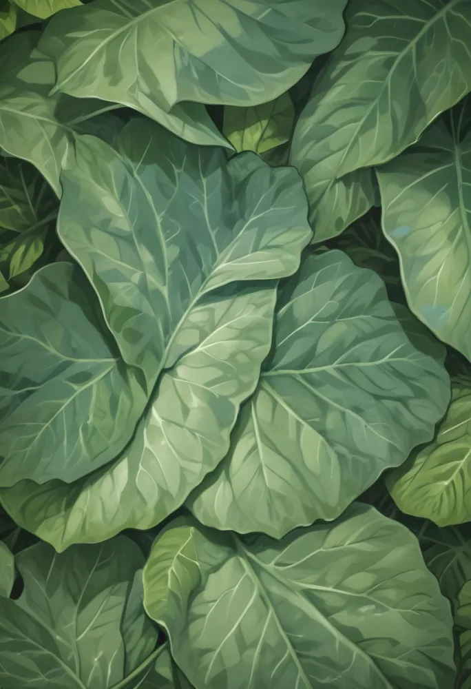 Green Leaves Close Up View Of The Texture And Patterns Of Large Lush Green Leaves With Sunlight Highlighting The Details Against A Blurred Background 21 9e23